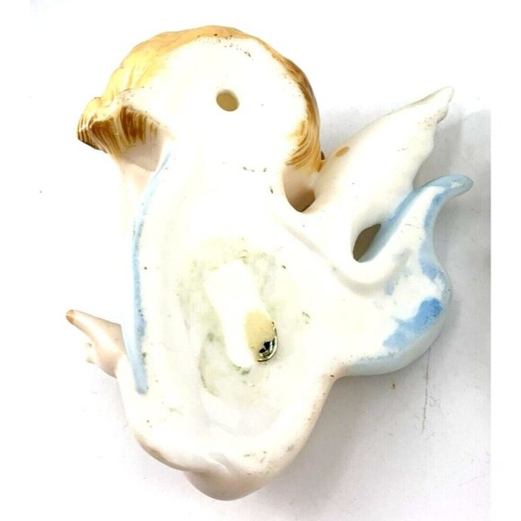 Norcrest Angels Cherub Porcelain Wall Hanging Set 2 Labels Vintage Japan 4.5" - Picture 11 of 13